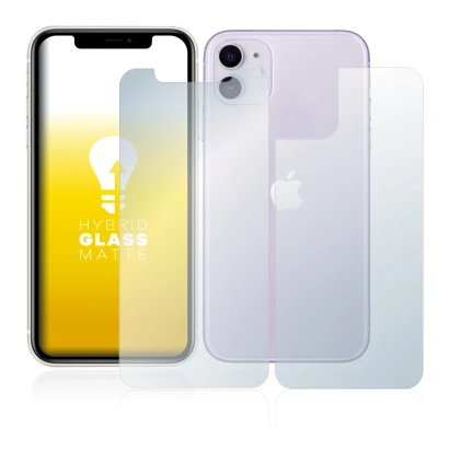 Immagine del dispositivo Apple iPhone 11 (Fronte+Retro) con un'ampia varietà di protezioni per lo schermo.