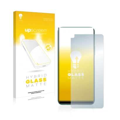 Parte frontale di una confezione del prodotto con il logo del marchio upscreen. Accanto è raffigurato il dispositivo Huawei P4