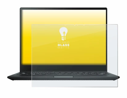 Immagine del dispositivo ASUS Rog Flow X13 2022 con un'ampia varietà di protezioni per lo schermo.