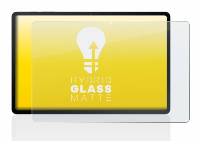 Immagine del dispositivo Samsung Galaxy Tab S7 FE (in formato orizzontale) con un'ampia varietà di protezioni per lo schermo.