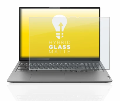 Immagine del dispositivo Lenovo Yoga Slim 7 Pro 16" con un'ampia varietà di protezioni per lo schermo.