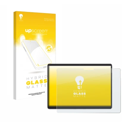 Parte frontale di una confezione del prodotto con il logo del marchio upscreen. Accanto è raffigurato il dispositivo Microsoft