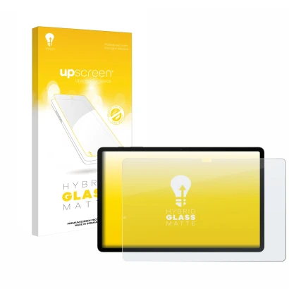 Parte frontale di una confezione del prodotto con il logo del marchio upscreen. Accanto è raffigurato il dispositivo Samsung G