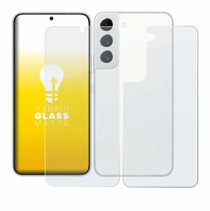 Immagine del dispositivo Samsung Galaxy S22 5G (Fronte+Retro) con un'ampia varietà di protezioni per lo schermo.