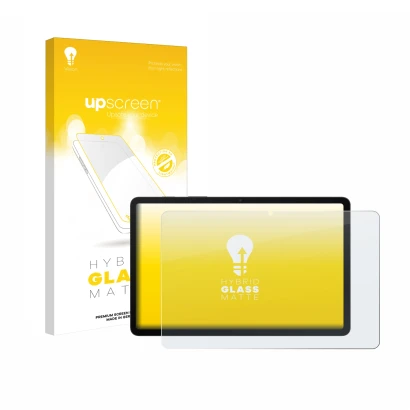 Parte frontale di una confezione del prodotto con il logo del marchio upscreen. Accanto è raffigurato il dispositivo Samsung G