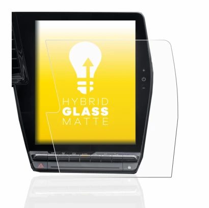 Immagine del dispositivo Renault Megane E-Tech openR Link 12" con un'ampia varietà di protezioni per lo schermo.