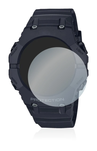 Immagine del dispositivo Casio G-Shock GA-B001 con un'ampia varietà di protezioni per lo schermo.