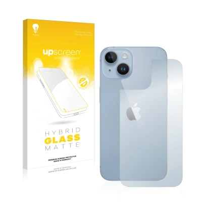 Parte frontale di una confezione del prodotto con il logo del marchio upscreen. Accanto è raffigurato il dispositivo Apple iPh