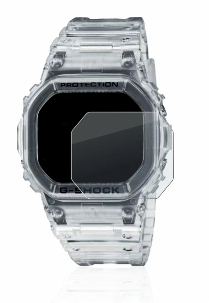 Immagine del dispositivo Casio G-Shock DW-5600SKE-7 con un'ampia varietà di protezioni per lo schermo.