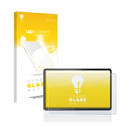 Parte frontale di una confezione del prodotto con il logo del marchio upscreen. Accanto è raffigurato il dispositivo Lenovo Ta