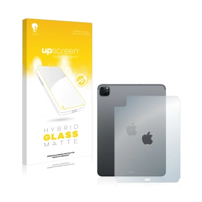 Parte frontale di una confezione del prodotto con il logo del marchio upscreen. Accanto è raffigurato il dispositivo Apple iPa