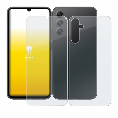 Immagine del dispositivo Samsung Galaxy A34 5G (Fronte+Retro) con un'ampia varietà di protezioni per lo schermo.