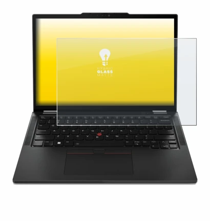 Immagine del dispositivo Lenovo ThinkPad X13 Gen 4 con un'ampia varietà di protezioni per lo schermo.