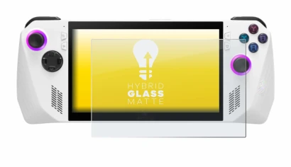 Immagine del dispositivo ASUS ROG Ally (2023) RC71L con un'ampia varietà di protezioni per lo schermo.