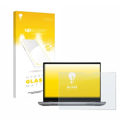 Parte frontale di una confezione del prodotto con il logo del marchio upscreen. Accanto è raffigurato il dispositivo Dell Prec