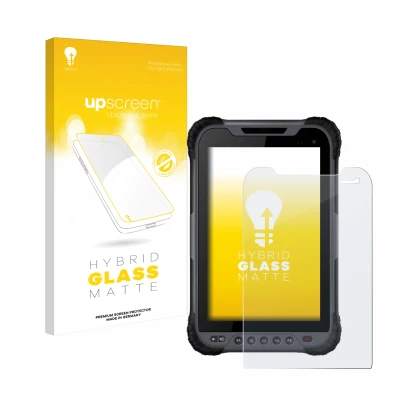 Parte frontale di una confezione del prodotto con il logo del marchio upscreen. Accanto è raffigurato il dispositivo Stonex UT