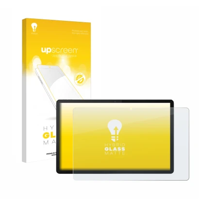 Parte frontale di una confezione del prodotto con il logo del marchio upscreen. Accanto è raffigurato il dispositivo Lenovo Ta