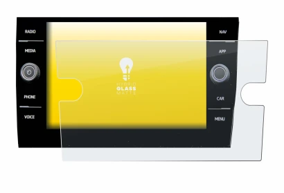 Immagine del dispositivo Volkswagen Taigo Discover Media 8” 2023 con un'ampia varietà di protezioni per lo schermo.