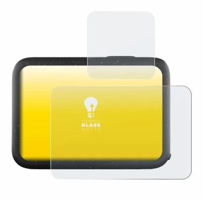 Immagine del dispositivo GoPro Hero 12 Black con un'ampia varietà di protezioni per lo schermo.