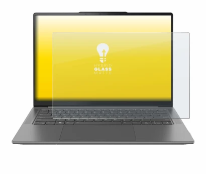 Immagine del dispositivo Lenovo Yoga Pro 7 Gen 8 14" con un'ampia varietà di protezioni per lo schermo.