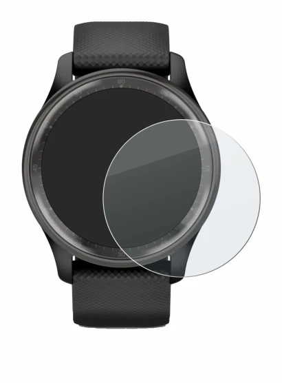 Immagine del dispositivo Garmin Vivomove Trend con un'ampia varietà di protezioni per lo schermo.