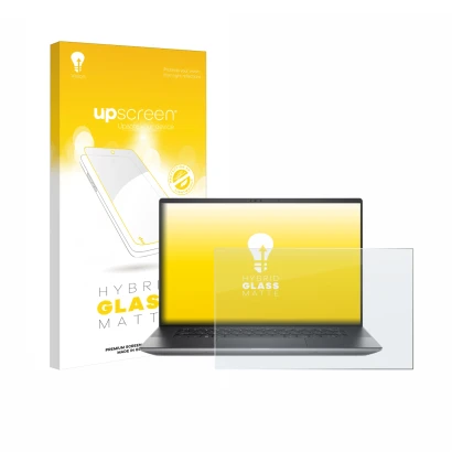 Parte frontale di una confezione del prodotto con il logo del marchio upscreen. Accanto è raffigurato il dispositivo Dell Prec