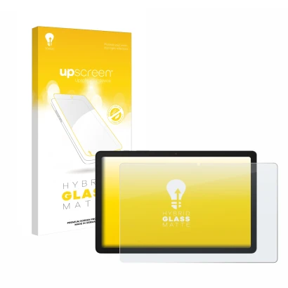 Parte frontale di una confezione del prodotto con il logo del marchio upscreen. Accanto è raffigurato il dispositivo Samsung G