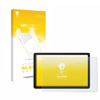 Parte frontale di una confezione del prodotto con il logo del marchio upscreen. Accanto è raffigurato il dispositivo Samsung G