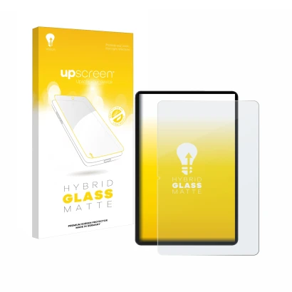 Parte frontale di una confezione del prodotto con il logo del marchio upscreen. Accanto è raffigurato il dispositivo Honor Pad