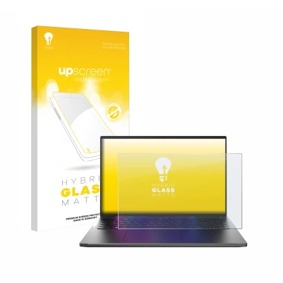 Parte frontale di una confezione del prodotto con il logo del marchio upscreen. Accanto è raffigurato il dispositivo Acer Swif