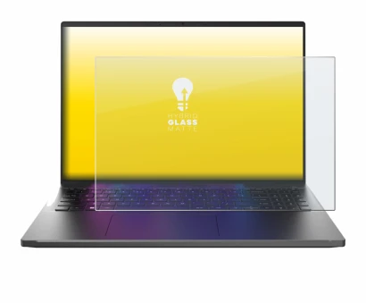 Immagine del dispositivo Acer Swift Go 16 con un'ampia varietà di protezioni per lo schermo.