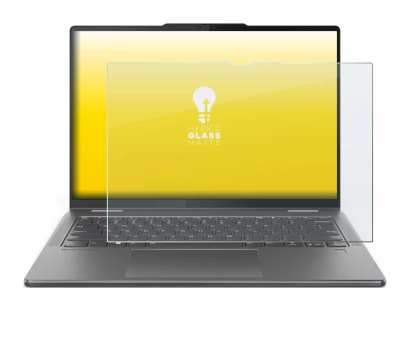 Immagine del dispositivo Lenovo Yoga 7 2-in-1 Gen 9 14" con un'ampia varietà di protezioni per lo schermo.