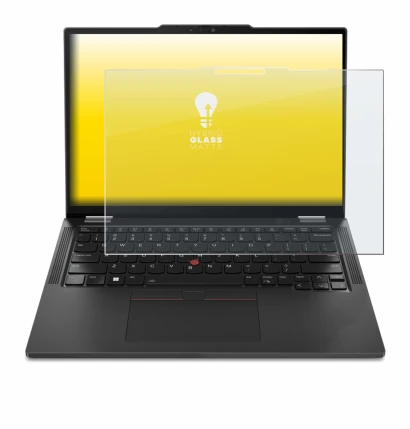 Immagine del dispositivo Lenovo ThinkPad X13 2-in-1 Gen 5 con un'ampia varietà di protezioni per lo schermo.