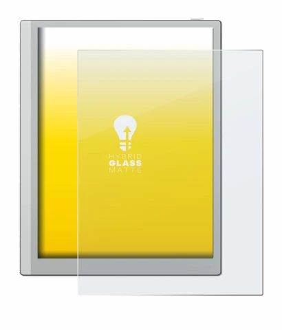 Immagine del dispositivo Boox Go 10.3 con un'ampia varietà di protezioni per lo schermo.