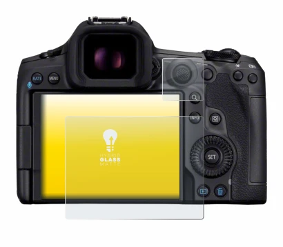 Immagine del dispositivo Canon EOS R5 Mark II con un'ampia varietà di protezioni per lo schermo.