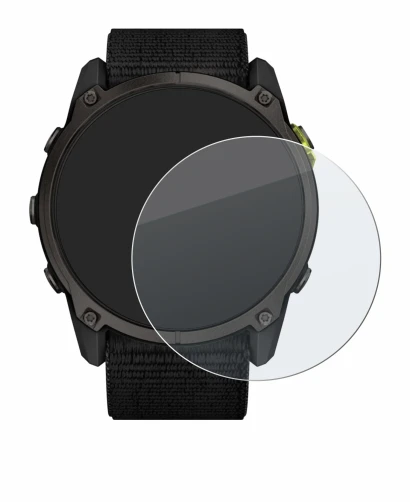 Immagine del dispositivo Garmin Enduro 3 con un'ampia varietà di protezioni per lo schermo.