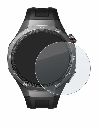 Immagine del dispositivo Huawei Watch GT 5 Pro (46 mm) con un'ampia varietà di protezioni per lo schermo.