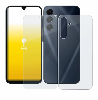 Immagine del dispositivo Samsung Galaxy A16 5G (Fronte+Retro) con un'ampia varietà di protezioni per lo schermo.