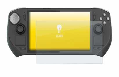 Immagine del dispositivo Zotac Gaming Zone con un'ampia varietà di protezioni per lo schermo.