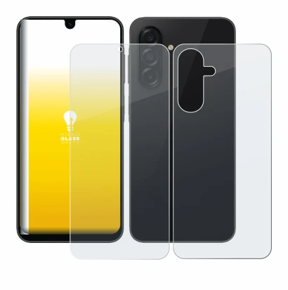 Immagine del dispositivo Samsung Galaxy A26 5G (Fronte+Retro) con un'ampia varietà di protezioni per lo schermo.