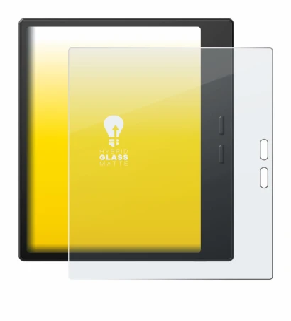 Immagine del dispositivo Boox Go 7 con un'ampia varietà di protezioni per lo schermo.