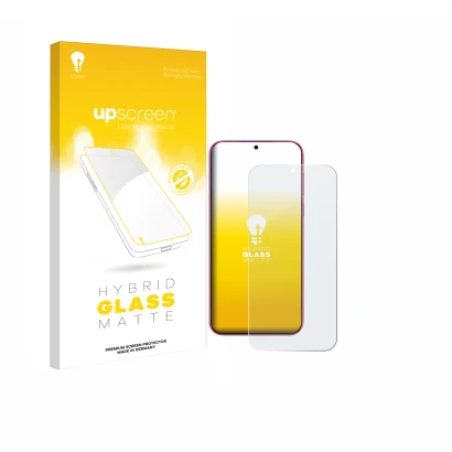 Parte frontale di una confezione del prodotto con il logo del marchio upscreen. Accanto è raffigurato il dispositivo Huawei Pu