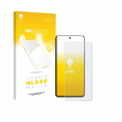 Parte frontale di una confezione del prodotto con il logo del marchio upscreen. Accanto è raffigurato il dispositivo OnePlus N