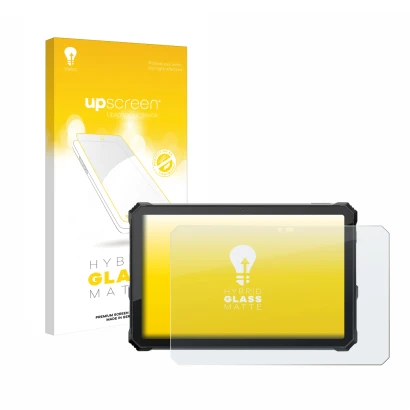 Parte frontale di una confezione del prodotto con il logo del marchio upscreen. Accanto è raffigurato il dispositivo Blackview