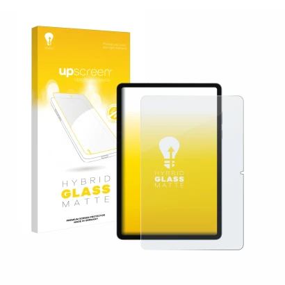 Parte frontale di una confezione del prodotto con il logo del marchio upscreen. Accanto è raffigurato il dispositivo Samsung G