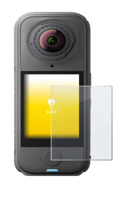 Immagine del dispositivo Insta360 X4 Air con un'ampia varietà di protezioni per lo schermo.