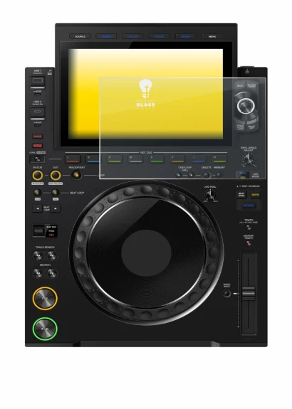Immagine del dispositivo Pioneer CDJ 3000X con un'ampia varietà di protezioni per lo schermo.