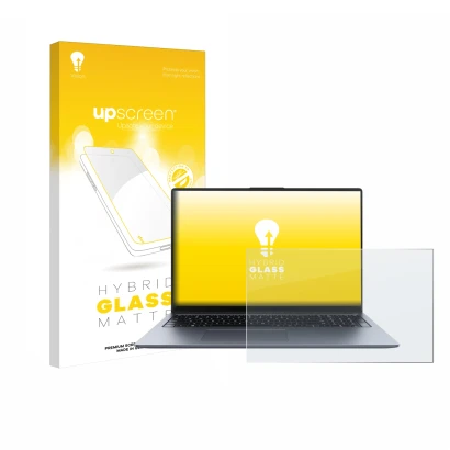 Parte frontale di una confezione del prodotto con il logo del marchio upscreen. Accanto è raffigurato il dispositivo Huawei Ma