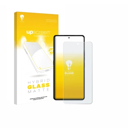 Parte frontale di una confezione del prodotto con il logo del marchio upscreen. Accanto è raffigurato il dispositivo Gigaset G