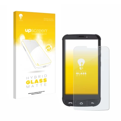 Parte frontale di una confezione del prodotto con il logo del marchio upscreen. Accanto è raffigurato il dispositivo Olympia N